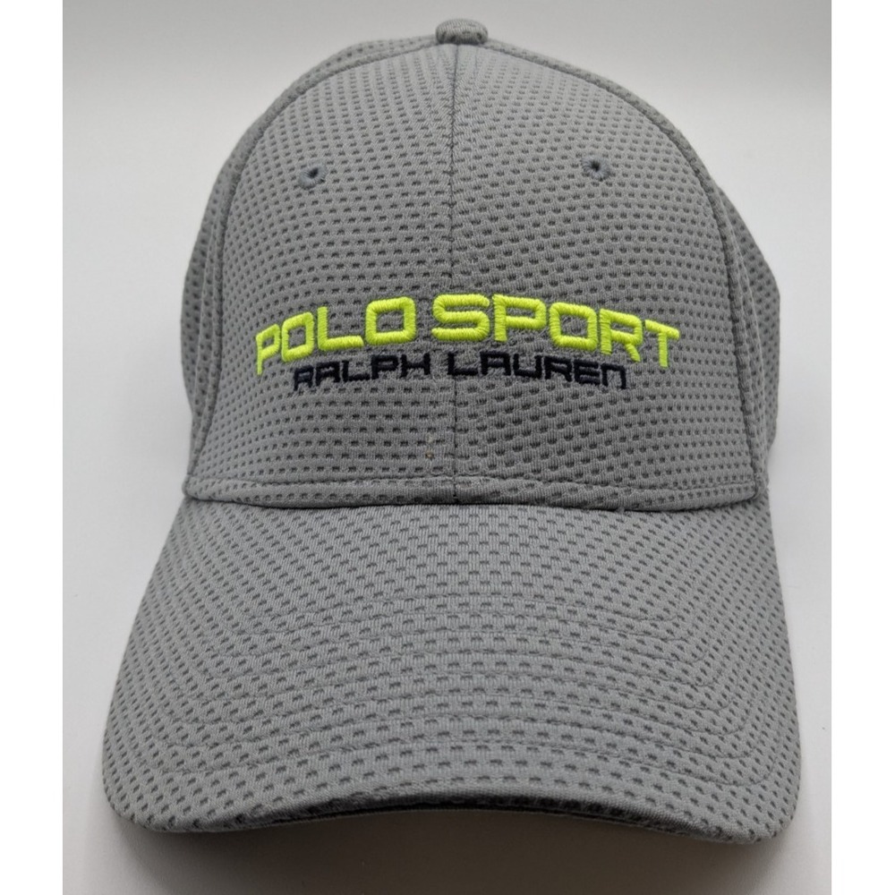 Polo Ralph Lauren Hat Cap Mens Small Medium Gray Sport Fitted Golf New Pony